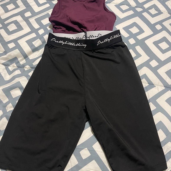 PrettyLittleThing Pants - PrettyLittleThing Woman’s Black Shorts and top